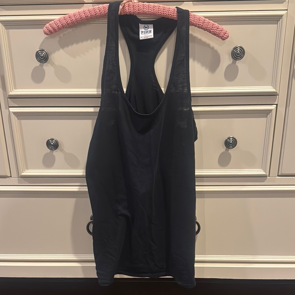 Victoria's Secret Pink Black Racerback Tank